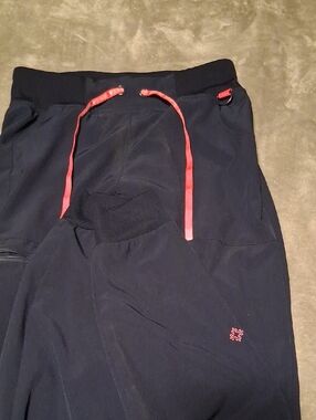 Medcoutour Women’s Blue Track Joggers with Pink Trim Size Small